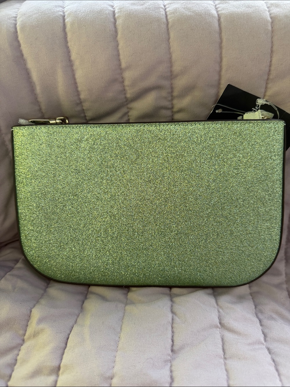 kate spade lilly pouchette glitter seawater green NWT - Picture 4 of 7